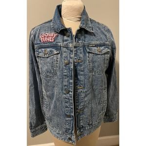 Members Only Mens Looney Tunes Denim Jacket Adult Mens Medium Bugs Tasmanian NWT